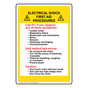 Electrical Shock First Aid Sign NHE-17181