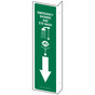 Projection-Mount Green EMERGENCY SHOWER AND EYE WASH Sign With Symbol NHE-17187Proj