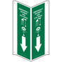 Green Triangle-Mount EMERGENCY SHOWER AND EYE WASH Sign With Symbol NHE-17187Tri