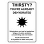 Thirsty? You're Already Dehydrated Sign NHE-17812