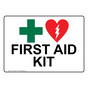 First Aid Kit Sign With Symbol NHE-30839