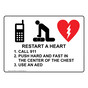 Restart A Heart 1. Call 911 2. Push Sign With Symbol NHE-30852