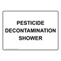 Pesticide Decontamination Shower Sign NHE-30865