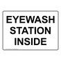 Eyewash Station Inside Sign NHE-38414