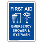 First Aid Emergency & Eye Wash Sign NHE-9453