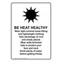 Portrait Heat Healthy Wear Light-Colored Sign With Symbol NHEP-17808