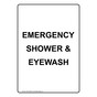Portrait Emergency Shower And Eyewash Sign NHEP-29096