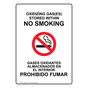 Oxidizing Gas Stored Within No Smoking Bilingual Sign NHB-16407