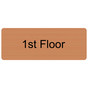 Copper Engraved 1st Floor (Any up to 99th) Sign EGRE-250_Black_on_Copper
