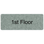 Platinum Marble Engraved 1st Floor (Any up to 99th) Sign EGRE-250_Black_on_PlatinumMarble