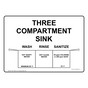 Three Compartment Sink Sign for Safe Food Handling NHE-15604