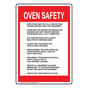 Oven Safety Sign for Safe Food Handling NHE-15719