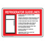 Refrigerator Guidelines With Symbol Sign NHE-15722