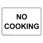 No Cooking Sign for Safe Food Handling NHE-15946