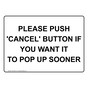 Please Push 'Cancel' Button If You Want It To Sign NHE-30501
