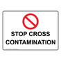 Stop Cross Contamination Sign With Symbol NHE-30525