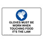 Gloves Must Be Worn When Touching Sign With Symbol NHE-36525