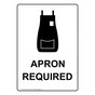 Portrait Apron Required Sign With Symbol NHEP-15615
