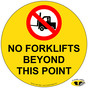 No Forklifts Beyond This Point Floor Label NHE-18844
