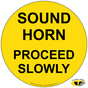 Sound Horn Proceed Slowly Floor Label NHE-18850