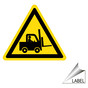 Forklift Symbol Label for Machinery LABEL_TRIANGLE_63-R