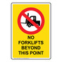 Portrait No Forklifts Beyond Sign With Symbol NHEP-19692_YLW