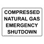 Compressed Natural Gas Emergency Shutdown Sign NHE-31214