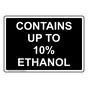 Contains Up To 10% Ethanol Sign NHE-31215