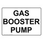 Gas Booster Pump Sign NHE-33492