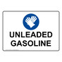 Unleaded Gasoline Sign With Symbol NHE-38578
