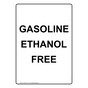 Portrait Gasoline Ethanol Free Sign NHEP-31237