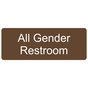 Brown Engraved All Gender Restroom Sign EGRE-25512_White_on_Brown