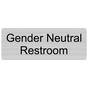 Silver Engraved Gender Neutral Restroom Sign