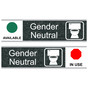 Charcoal Marble Gender Neutral (Available/In Use) Sliding Engraved Sign EGRE-25526-SYM-SLIDE_White_on_CharcoalMarble
