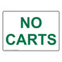 No Carts Sign for Golf NHE-17141