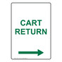 Portrait Cart Return [Right Arrow] Sign With Symbol NHEP-17120