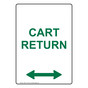 Portrait Cart Return [Left / Right Arrow] Sign With Symbol NHEP-17122