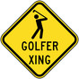 Golfer Xing Sign for Recreation PKE-17109