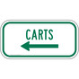 Carts Left Arrow Sign for Recreation PKE-17163