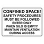Grain Bin Silo Safety Sign for Agricultural NHE-19463