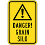 Danger Grain Silo Sign for Agricultural PKE-27810