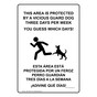 Protected By Vicious Guard Dog Three Days Bilingual Sign TRB-13625