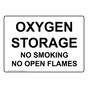 Oxygen Storage No Smoking No Open Flames Sign NHE-16848