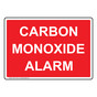 Carbon Monoxide Alarm Sign NHE-31730