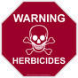 Warning Herbicides Sign for Hazmat NHE-27308