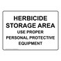 Herbicide Storage Area Use PPE Sign NHE-27375
