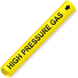 Coiled Black-on-Yellow High Pressure Gas Pipe Marker CS634097