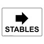 Stables [With Right Arrow] Sign NHE-37561