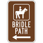 Bridle Path Left Arrow Sign for Recreation PKE-17410