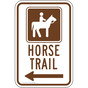 Horse Trail Left Arrow Sign for Recreation PKE-17829